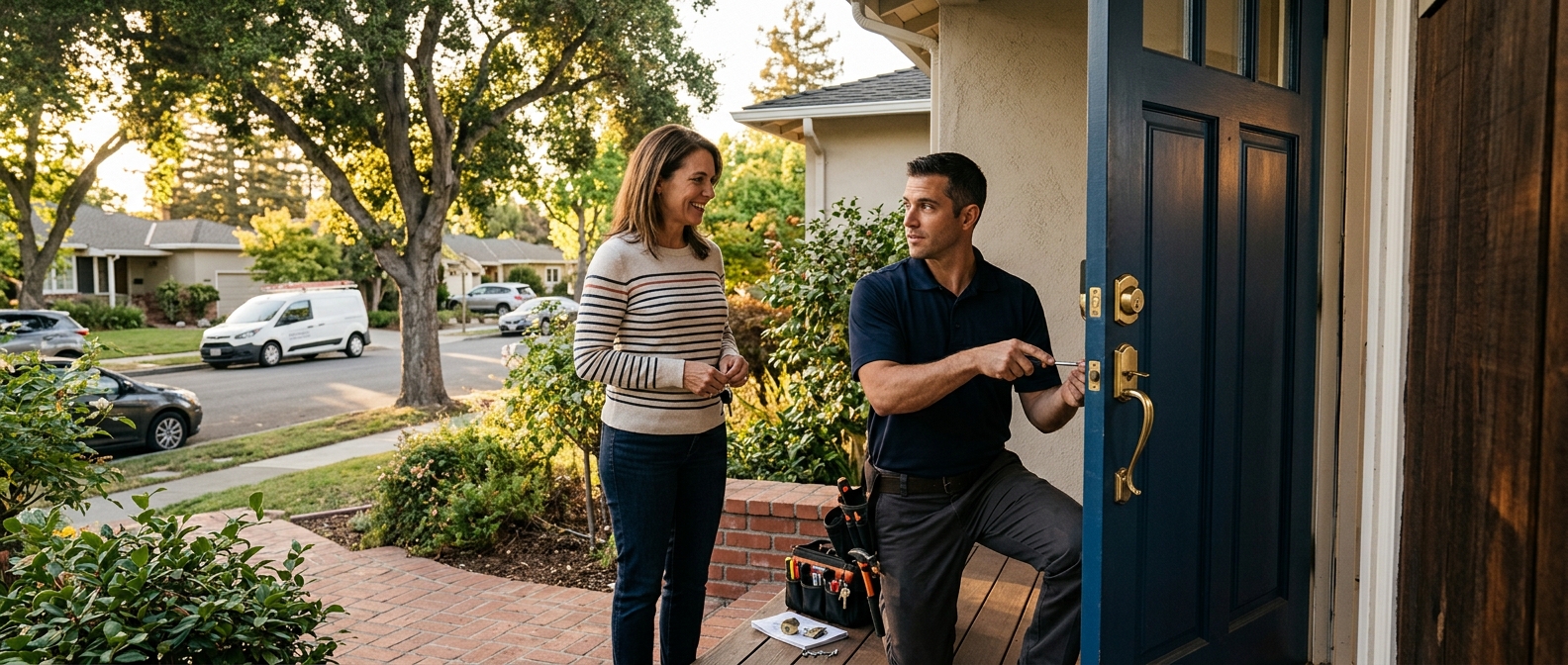 Professional locksmiths san jose technician at work in San Jose